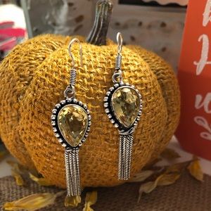 Citrine 925 Silver Earrings